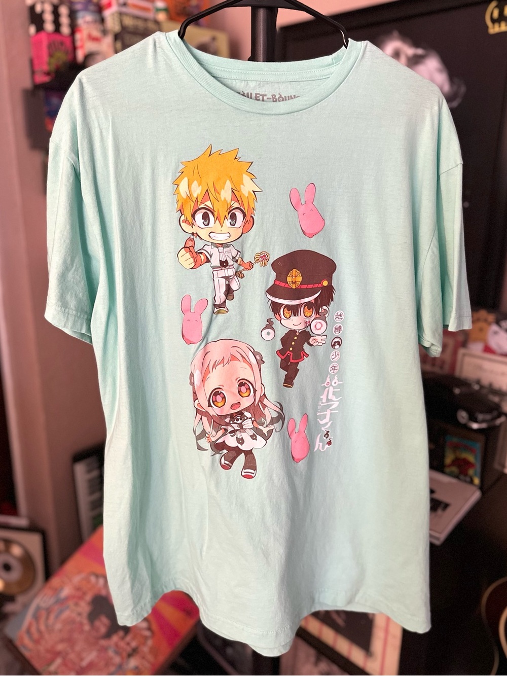 Hot Topic Mint Chibi Toilet Bound Hanako Kun Short Sleeve Tee